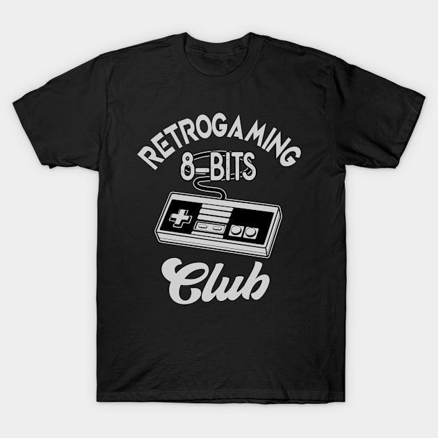 Retrogaming 8-Bits Controller Gamer Gift T-Shirt by Foxxy Merch